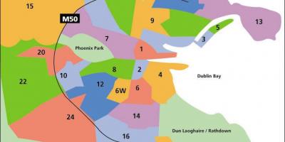 Mapa ng Dublin lugar