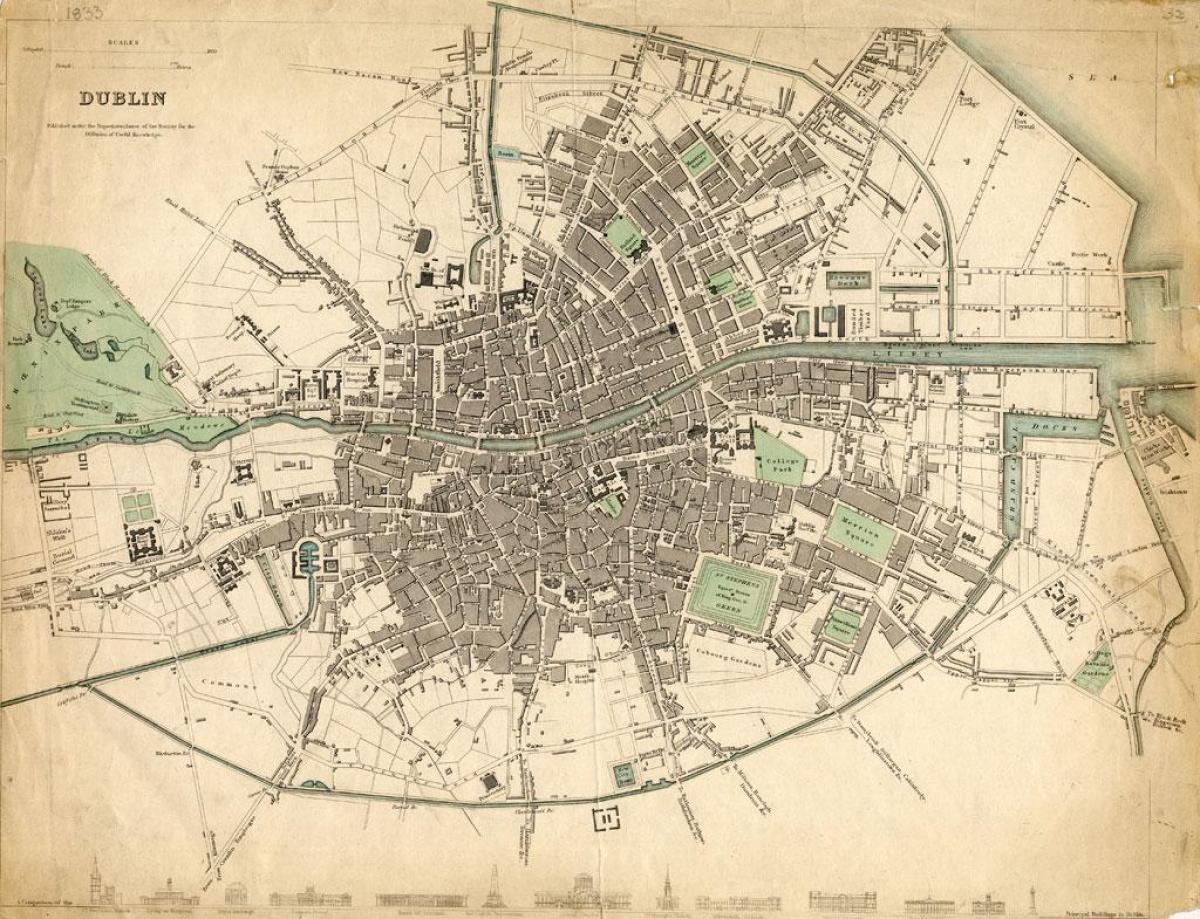 mapa ng Dublin sa 1916