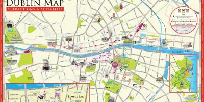 Mapa ng mga atraksyon ng Dublin