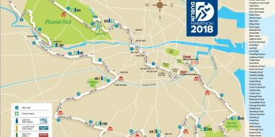 Dublin city marathon ruta ng mapa